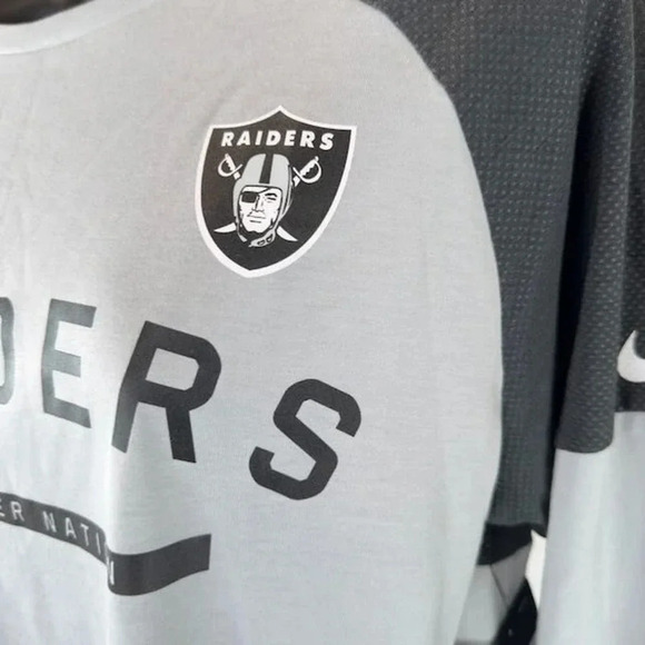 NEW Nike Oakland Raiders Tailgate Long-Sleeve T-Shirt Loose Fit Gray Womens S - Picture 5 of 10